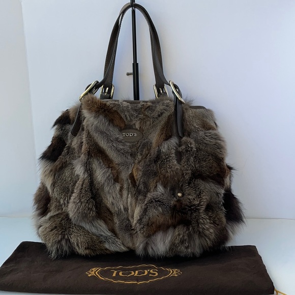 Tod's Handbags - Authentic TOD’S G-Bag Easy Grande Tote/Handbag ~ in Brown Fox Fur